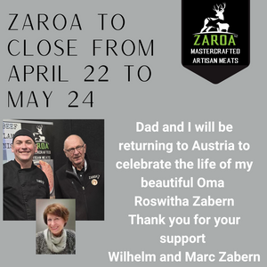 Zaroa to Close From April 22 to May 22
